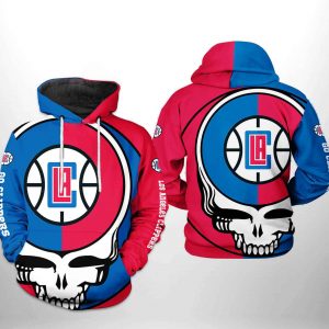 LA Clippers NBA Grateful Dead 3D Printed Hoodie/Zipper Hoodie