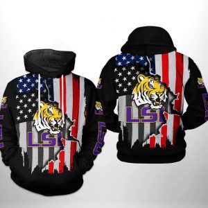 LSU Tigers NCAA US Flag 3D Printed Hoodie/Zipper Hoodie