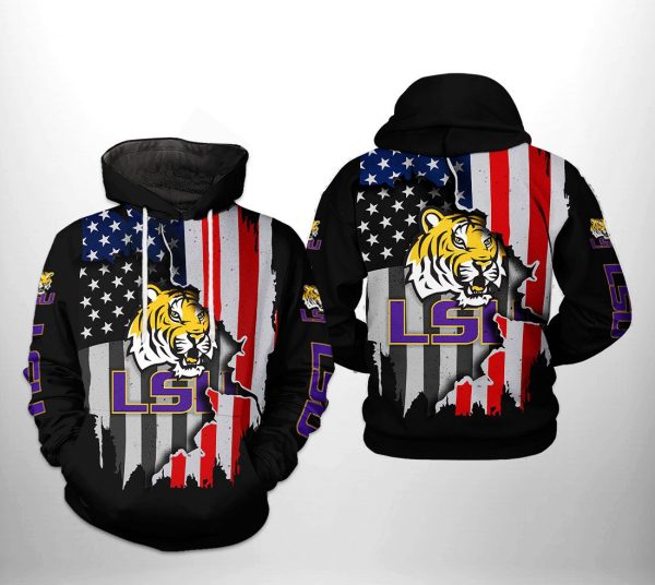 LSU Tigers NCAA US Flag 3D Printed Hoodie/Zipper Hoodie