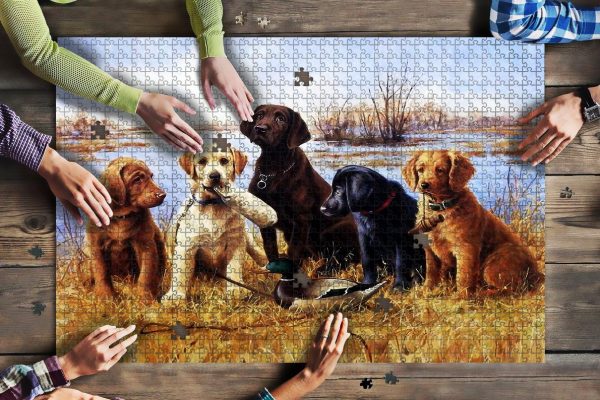 Labrador Hunting Jigsaw Puzzle Set