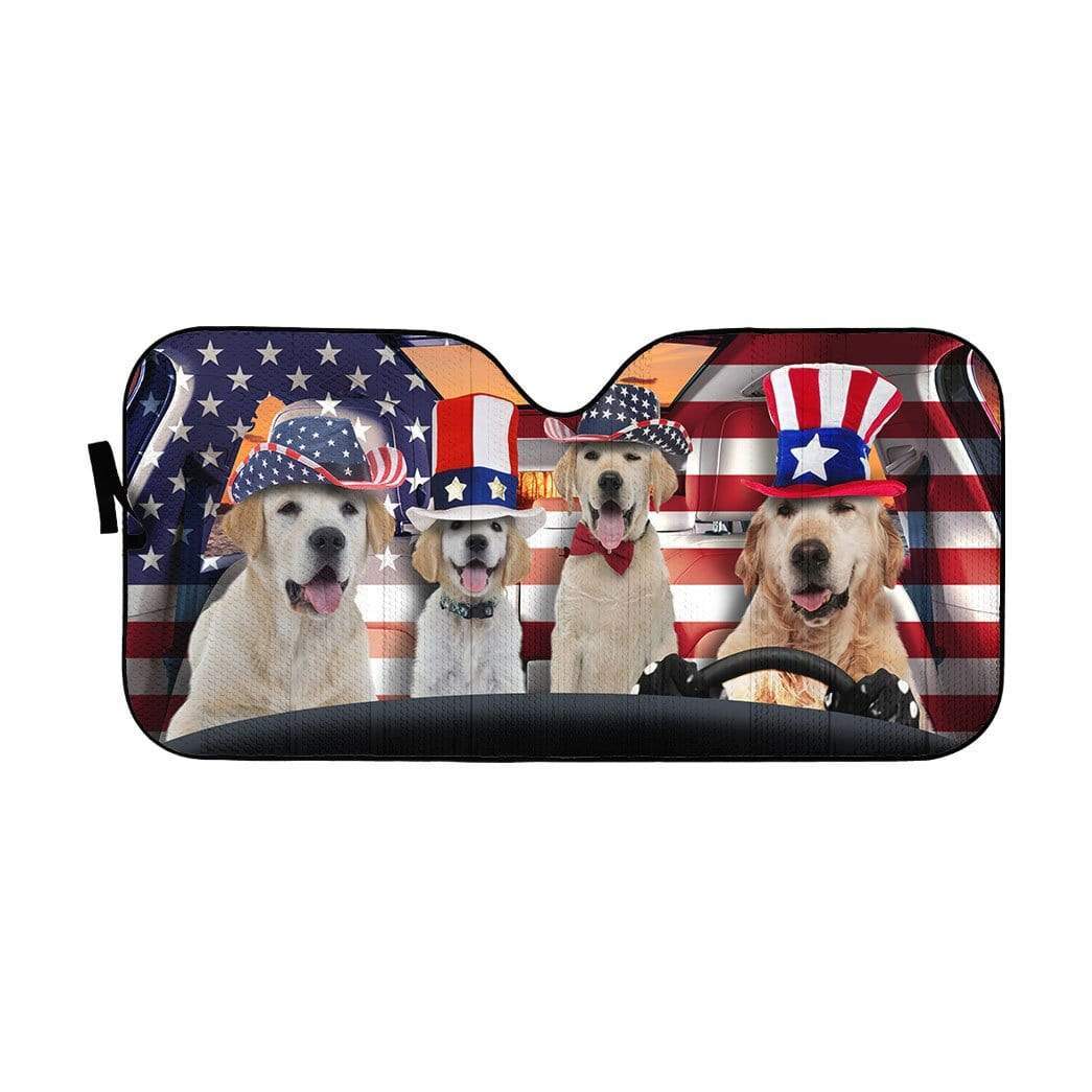 Labrador Retriever And Golden Retriever Mix Car Auto Sun Shade Labrador Retriever And Golden Retriever Mix Car Auto Sun Shade