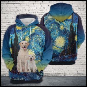 Labrador Retriever Starry Night 3D Printed Hoodie/Zipper Hoodie