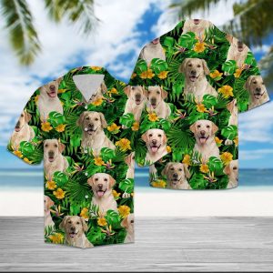 Labrador Retriever Tropical Wild Hawaiian Shirt Summer Button Up