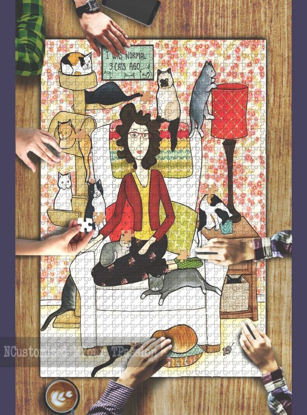 Lady Cat Jigsaw Puzzle Set