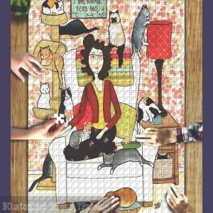 Lady Cat Jigsaw Puzzle Set