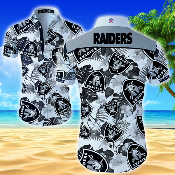 Las Vegas Raiders Hawaiian Shirt Summer Button Up