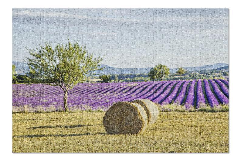 Lavender Fields With Rolls Of Hay Jigsaw Puzzle Set Lavender Fields With Rolls Of Hay Jigsaw Puzzle Set