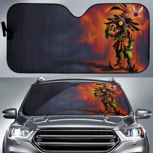 Legend Of Zelda Skull Kid Orange Car Auto Sun Shade