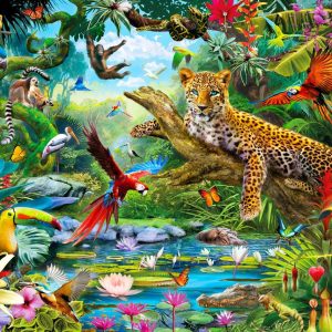 Leopard Jungle Jigsaw Puzzle Set