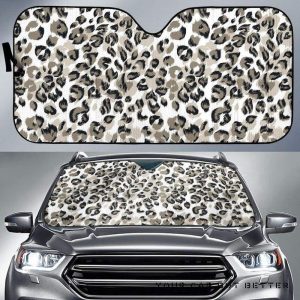 Leopard Skin Pattern Car Auto Sun Shade
