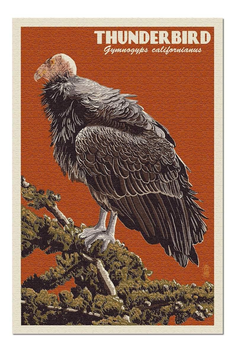 Letterpress, California Condor Jigsaw Puzzle Set Letterpress, California Condor Jigsaw Puzzle Set