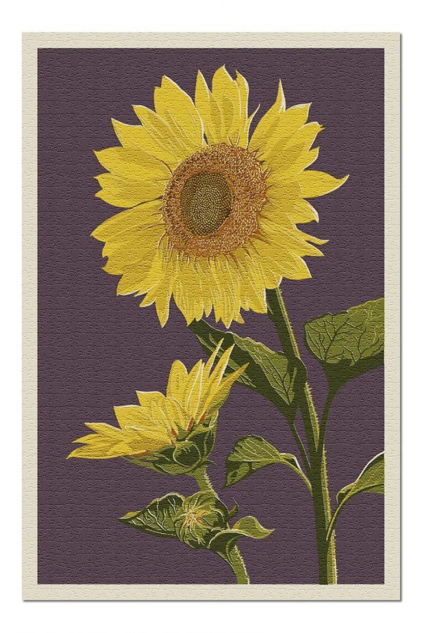 Letterpress, Sunflowers Jigsaw Puzzle Set