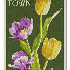 Letterpress, Tulips Jigsaw Puzzle Set