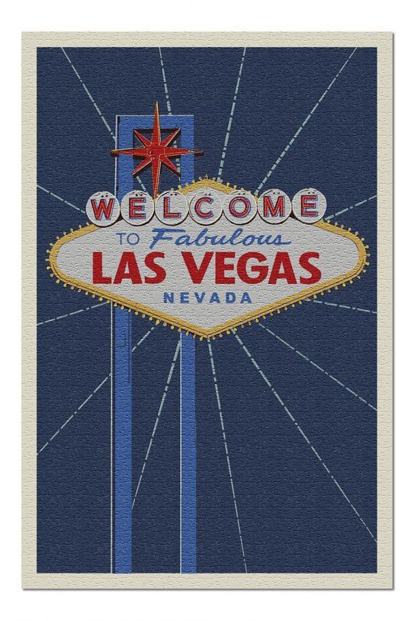 Letterpress, Welcome To Las Vegas Jigsaw Puzzle Set
