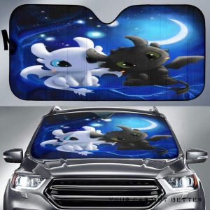 Light Fury Night Fury Love Moon Car Auto Sun Shade