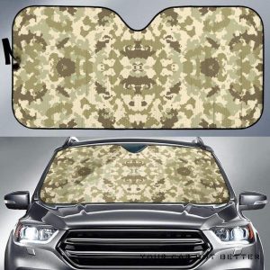 Light Green Camo Camouflage Pattern Car Auto Sun Shade