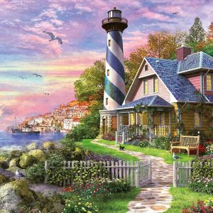 Lighthouse At Rock Bay Jigsaw Puzzle Set