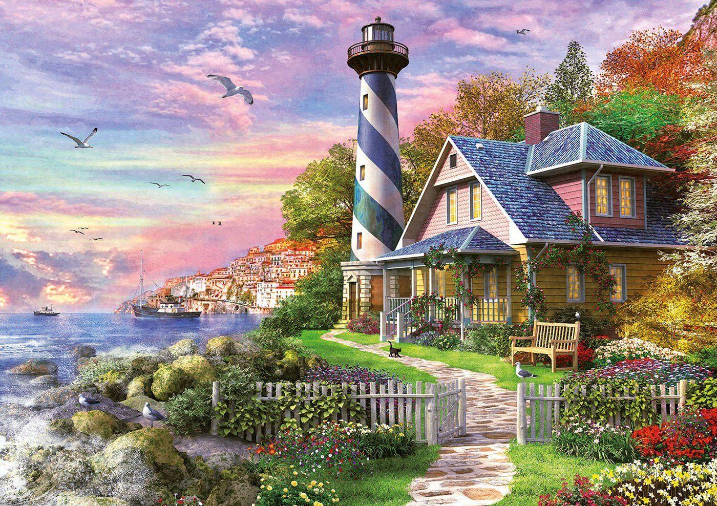 Lighthouse At Rock Bay Jigsaw Puzzle Set Lighthouse At Rock Bay Jigsaw Puzzle Set