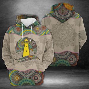 Lighthouse Mandala 3D Printed Hoodie/Zipper Hoodie