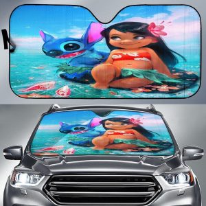 Lilo And Stitchs Car Auto Sun Shade