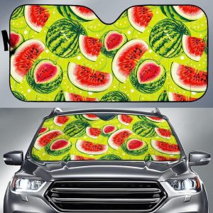 Lime Green Watermelon Car Auto Sun Shade