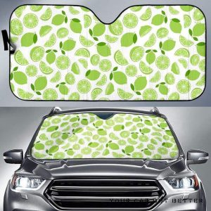 Lime Pattern Car Auto Sun Shade