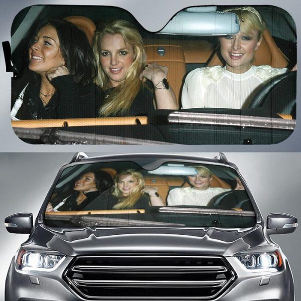 Lindsay Lohan And Britney Spears Car Auto Sun Shade