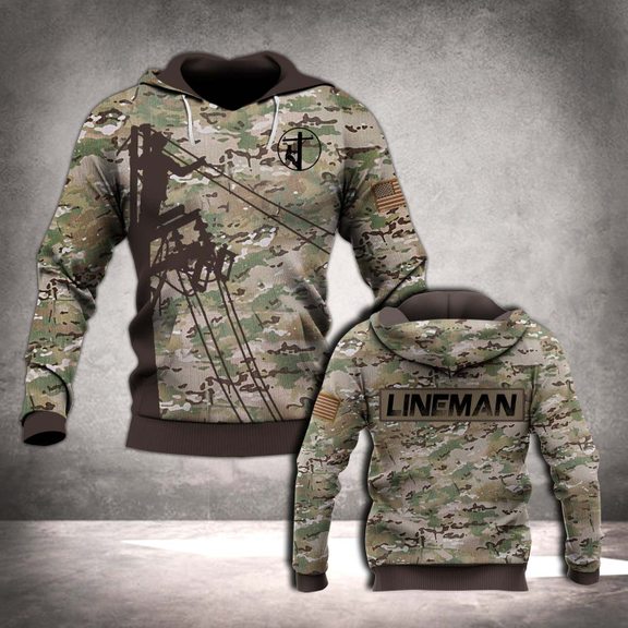 Lineman 3D Printed Hoodie/Zipper Hoodie Lineman 3D Printed Hoodie/Zipper Hoodie