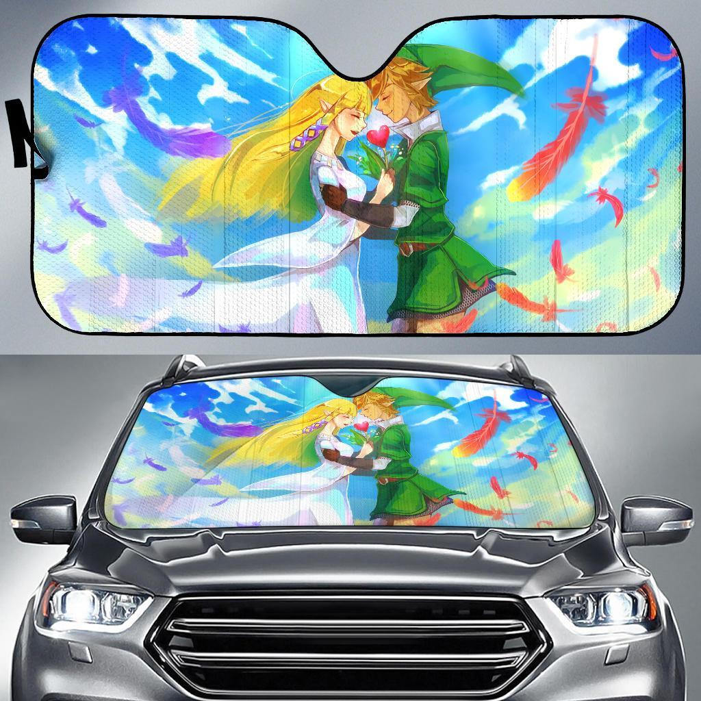 Link The Legend Of Zelda Skyward Swords Car Auto Sun Shade Link The Legend Of Zelda Skyward Swords Car Auto Sun Shade