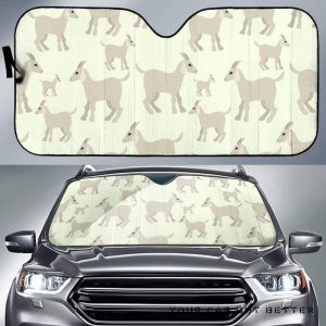 Little Young Goat Pattern Car Auto Sun Shade