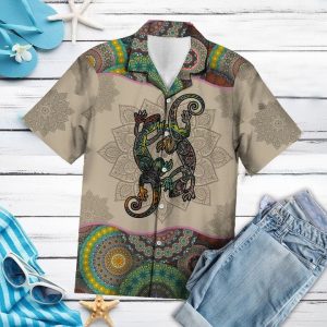 Lizards Mandala Hawaiian Shirt Summer Button Up
