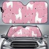 Llama Alpaca Pink Car Auto Sun Shade