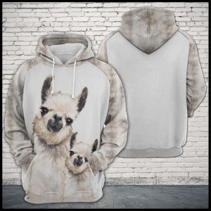 Llama Family 3D Printed Hoodie/Zipper Hoodie