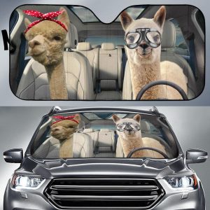 Llamas Car Auto Sun Shade