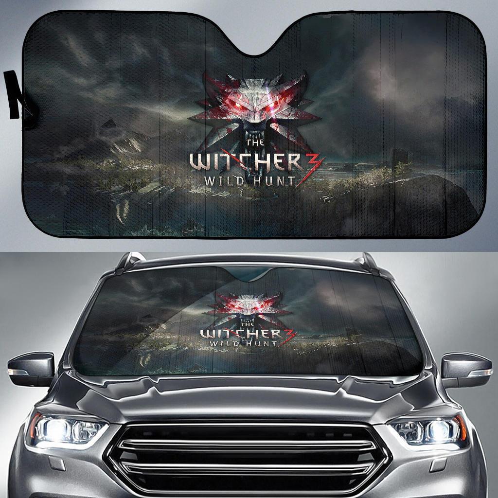 Logo The Witcher 3: Wild Hunts Game Car Auto Sun Shade Logo The Witcher 3: Wild Hunts Game Car Auto Sun Shade