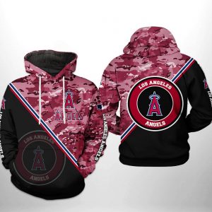 Los Angeles Angels MLB Camo Team 3D Printed Hoodie/Zipper Hoodie