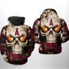Los Angeles Angels MLB Skull 3D Printed Hoodie/Zipper Hoodie