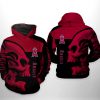 Los Angeles Angels MLB Skull 3D Printed Hoodie/Zipper Hoodie