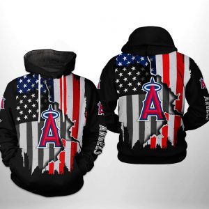 Los Angeles Angels MLB US Flag 3D Printed Hoodie/Zipper Hoodie