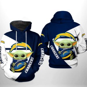 Los Angeles Chargers NFL Baby Yoda Team 3D Printed Hoodie/Zipper Hoodie