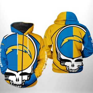 Los Angeles Chargers NFL Grateful Dead 3D Printed Hoodie/Zipper Hoodie