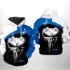 Los Angeles Dodgers MLB Skull Punisher 3D Printed Hoodie/Zipper Hoodie