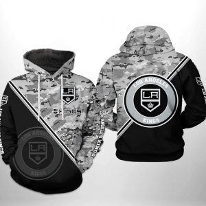 Los Angeles Kings NHL Camo Team 3D Printed Hoodie/Zipper Hoodie