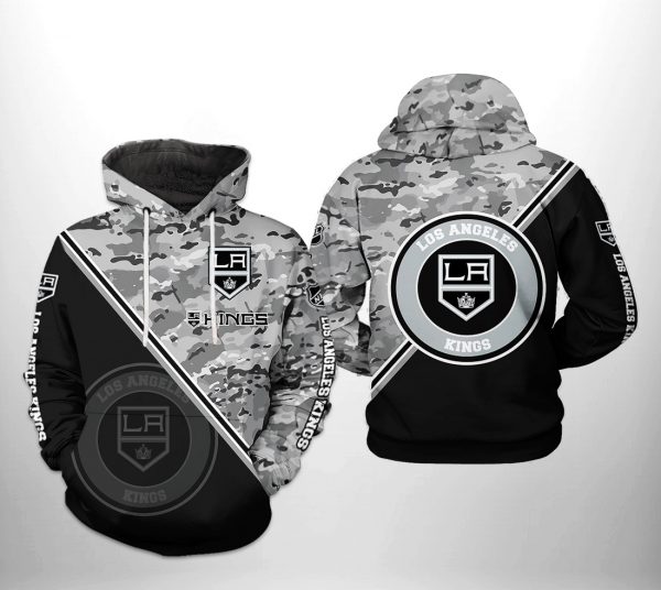 Los Angeles Kings NHL Camo Team 3D Printed Hoodie/Zipper Hoodie