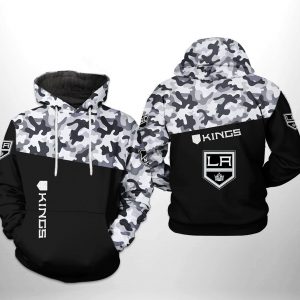 Los Angeles Kings NHL Camo Veteran 3D Printed Hoodie/Zipper Hoodie