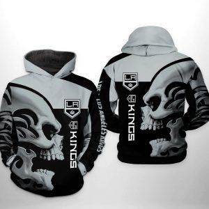 Los Angeles Kings NHL Skull 3D Printed Hoodie/Zipper Hoodie