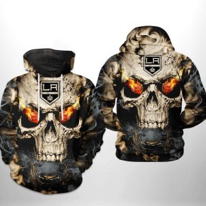Los Angeles Kings NHL Skull 3D Printed Hoodie/Zipper Hoodie