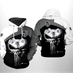 Los Angeles Kings NHL Skull Punisher 3D Printed Hoodie/Zipper Hoodie