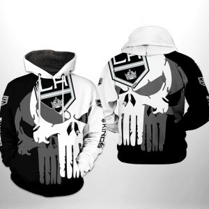 Los Angeles Kings NHL Team Skull 3D Printed Hoodie/Zipper Hoodie