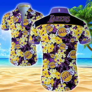 Los Angeles Lakers Hawaiian Shirt Summer Button Up